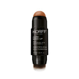 Pencil foundation with a brush for a natural matting effect