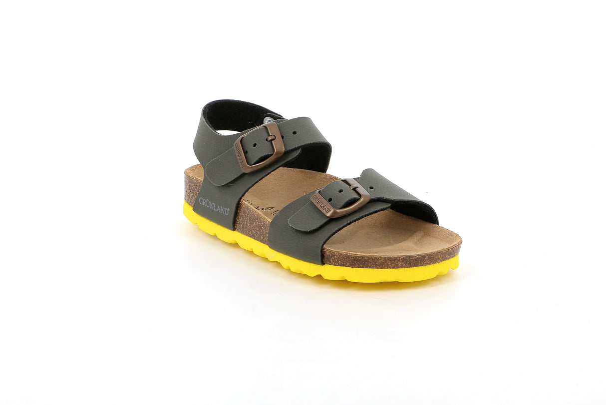 Luce Oliva-Giallo | Children's sandals